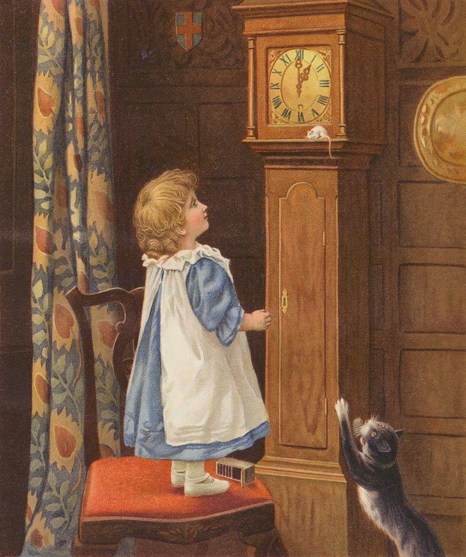 Mysz uruchomiła zegar (chromolitho) autorstwa English School