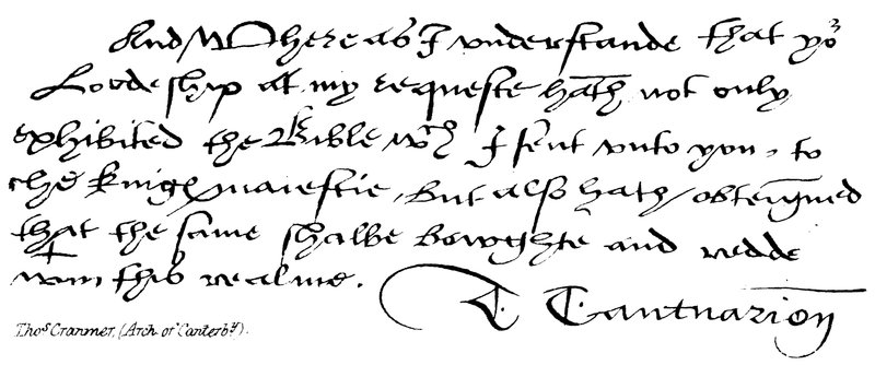 Thomas Cranmer, (Łuk Canterbury) autorstwa English School