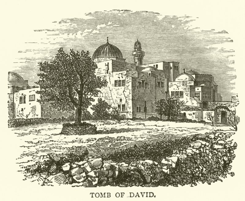 Grób Dawida (rycina) autorstwa English School