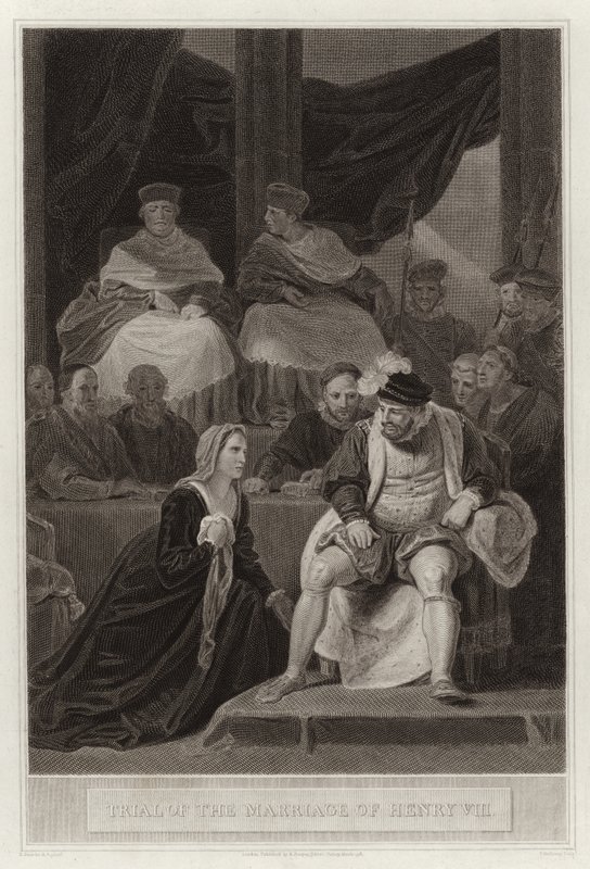 Proces małżeństwa Henryka VIII autorstwa English School