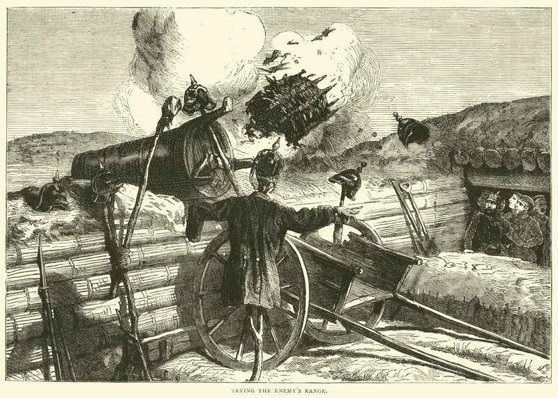 Próba zasięgu wroga, październik 1870 autorstwa English School