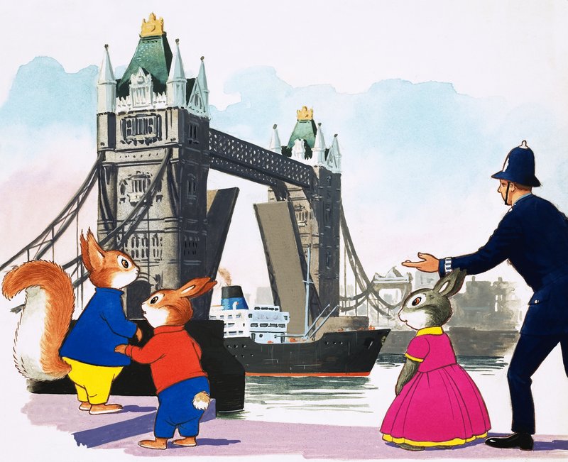 Tufty i most londyński autorstwa English School