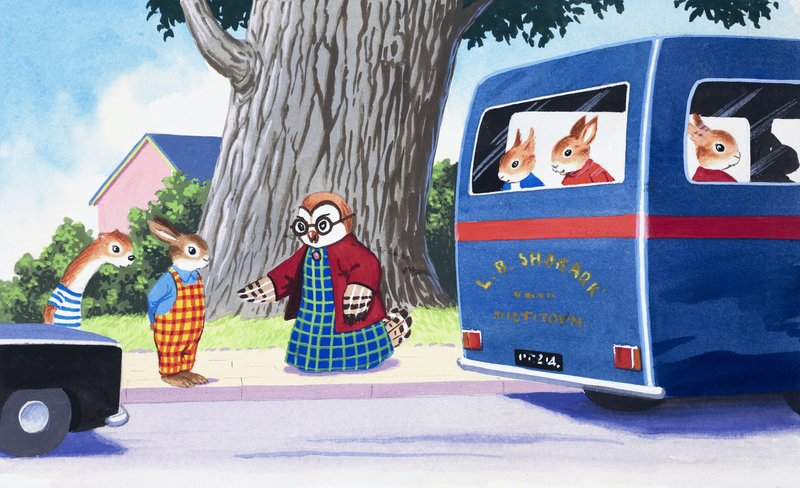 Tufty myśli o przejściu przez jezdnię autorstwa English School
