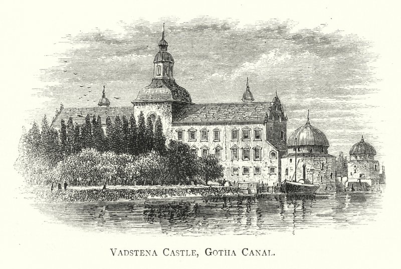 Zamek Vadstena, Kanał Gotha (rycina) autorstwa English School
