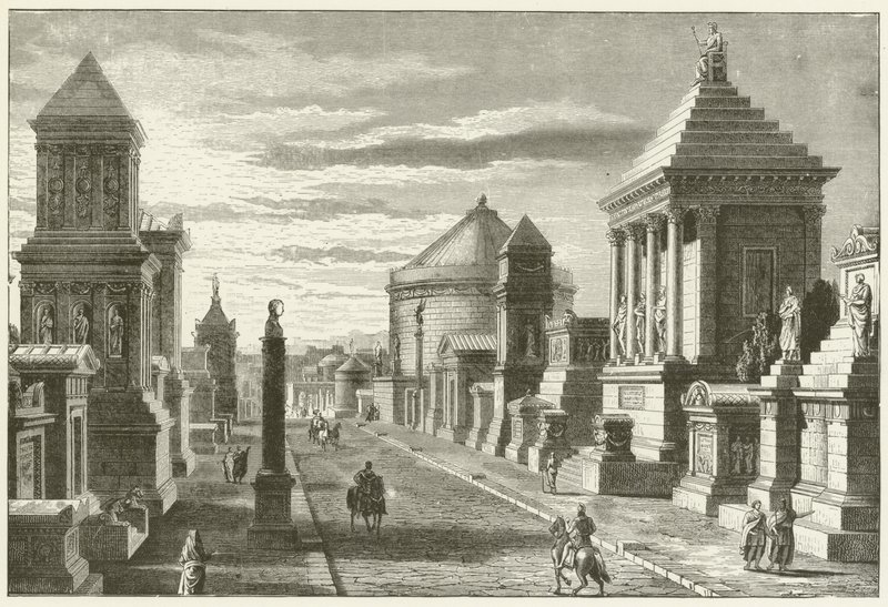 Via Appia, niedaleko Rzymu autorstwa English School