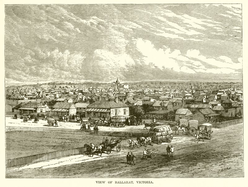 Widok na Ballarat, Wiktoria autorstwa English School