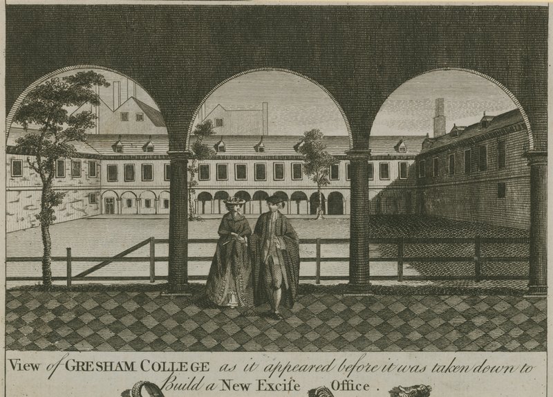 Widok Gresham College autorstwa English School