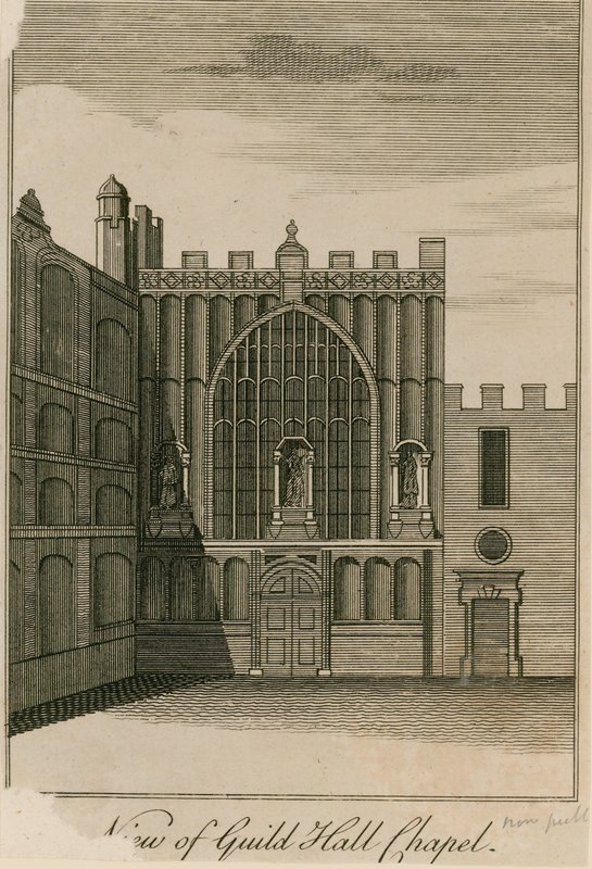Widok na kaplicę Guildhall, Londyn autorstwa English School