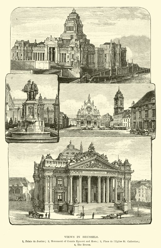 Widoki w Brukseli autorstwa English School
