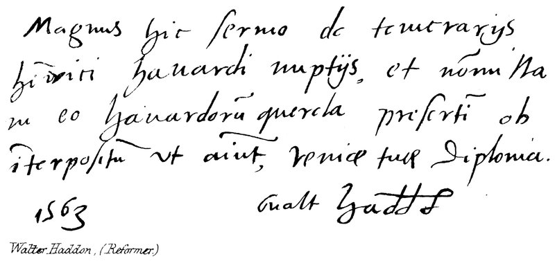 Walter Haddon (reformator) autorstwa English School