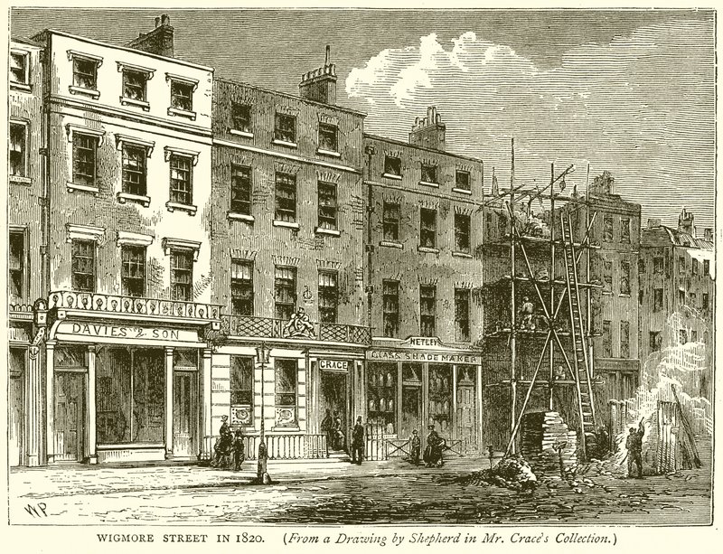 Ulica Wigmore w 1820 r. autorstwa English School