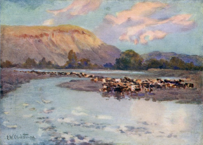 Pojenie bydła autorstwa Ernest William Christmas
