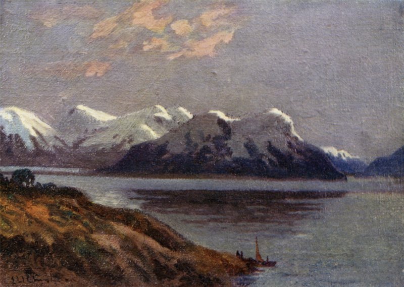 Wieczór nad kanałem, Ziemia Ognista autorstwa Ernest William Christmas