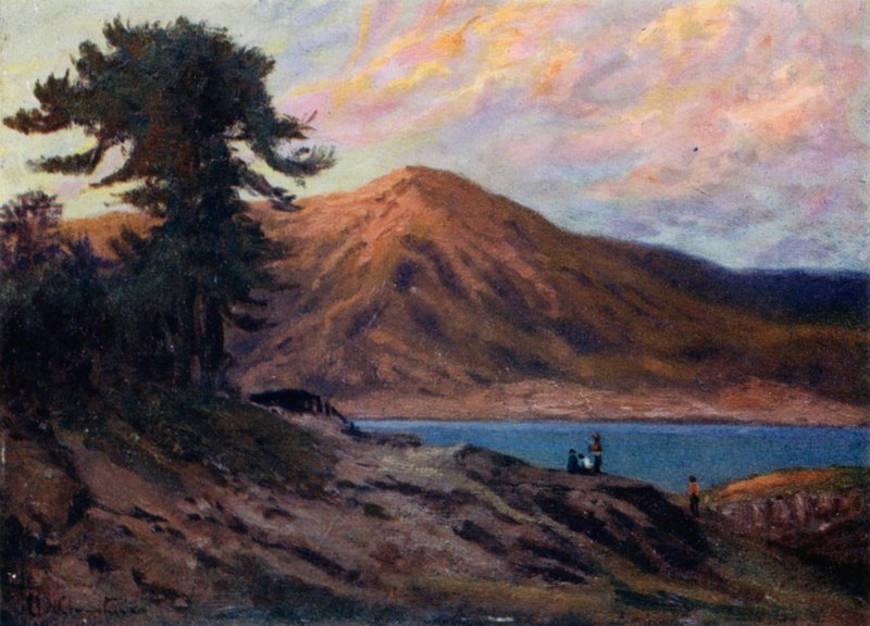 Sosny nad jeziorem glinowym autorstwa Ernest William Christmas