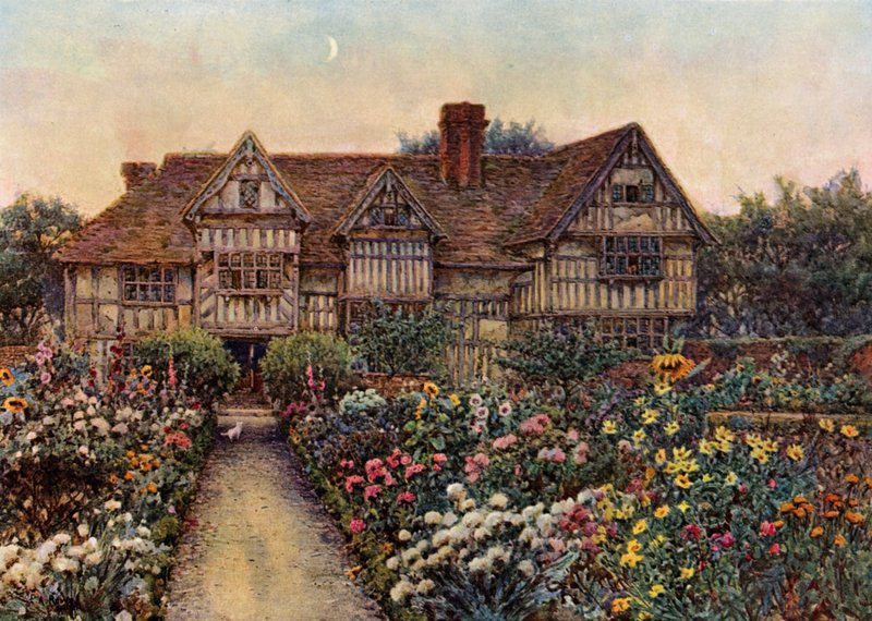 Rumwood Court, Langley, Kent (kolor lito) autorstwa Ernest Arthur Rowe