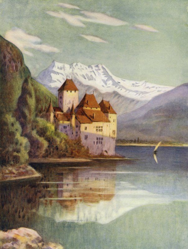 Zamek Chillon autorstwa Ernest Hasseldine