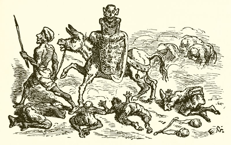 Osioł niosący bożka autorstwa Ernest Henry Griset