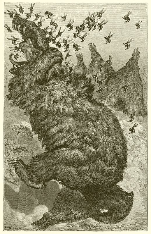 Niedźwiedź i ule autorstwa Ernest Henry Griset