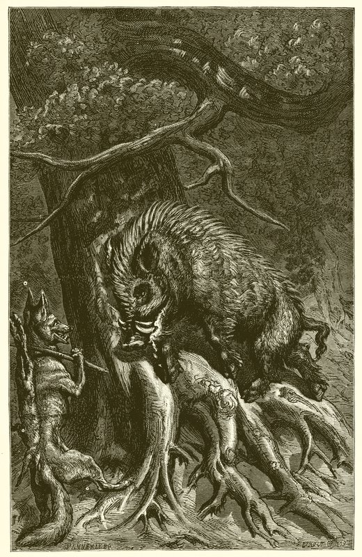 Lis i Dzik autorstwa Ernest Henry Griset
