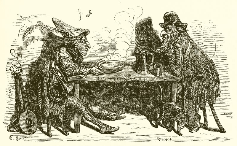 Satyr i podróżnik autorstwa Ernest Henry Griset