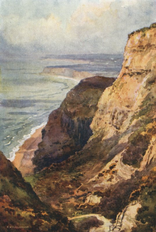 Blackgang Chine (kolor lito) autorstwa Ernest William Haslehust