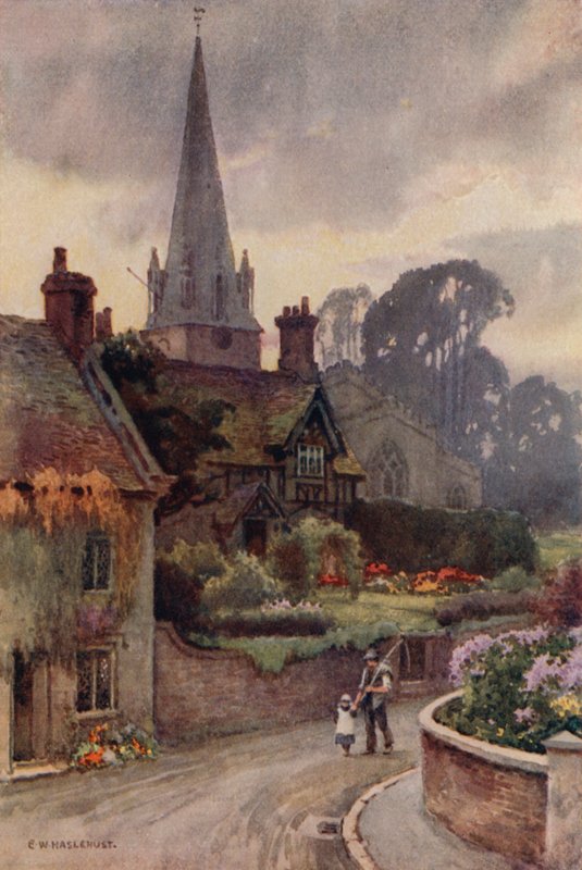 Edwinstowe (kolor lito) autorstwa Ernest William Haslehust