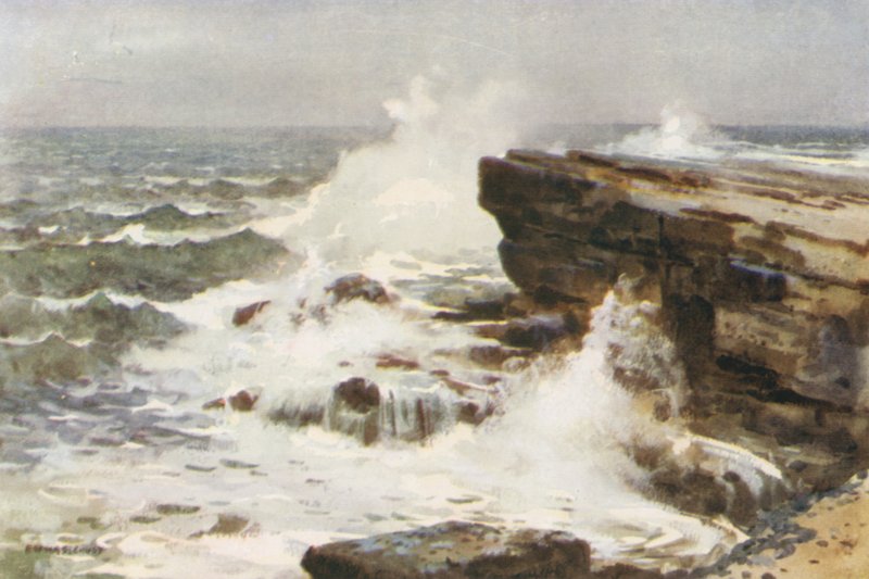 Filey Brigg (kolor lito) autorstwa Ernest William Haslehust