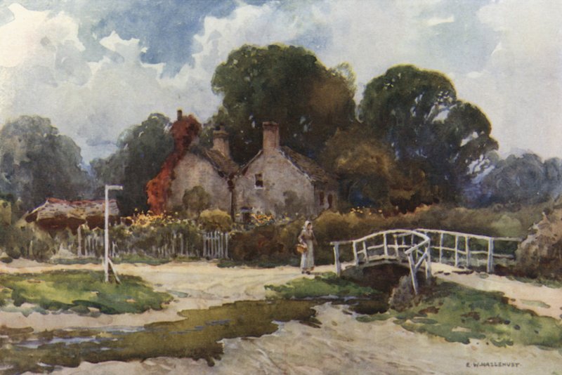 W Brockenhurst Village (kolor lito) autorstwa Ernest William Haslehust