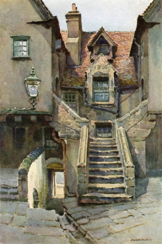 In White Horse Close (kolor lito) autorstwa Ernest William Haslehust