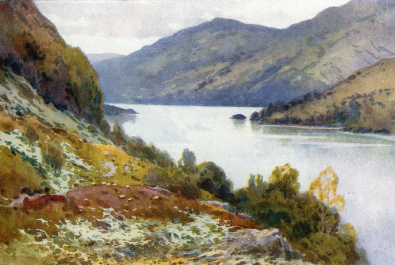 Loch Lomond z Inversnaid (kolor lito) autorstwa Ernest William Haslehust