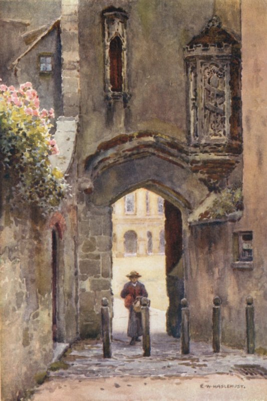 Brama bez grosza, Wells (kolor lito) autorstwa Ernest William Haslehust