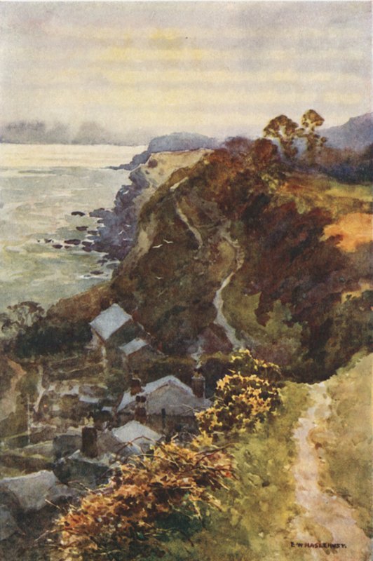 Steephill Cove (kolor lito) autorstwa Ernest William Haslehust