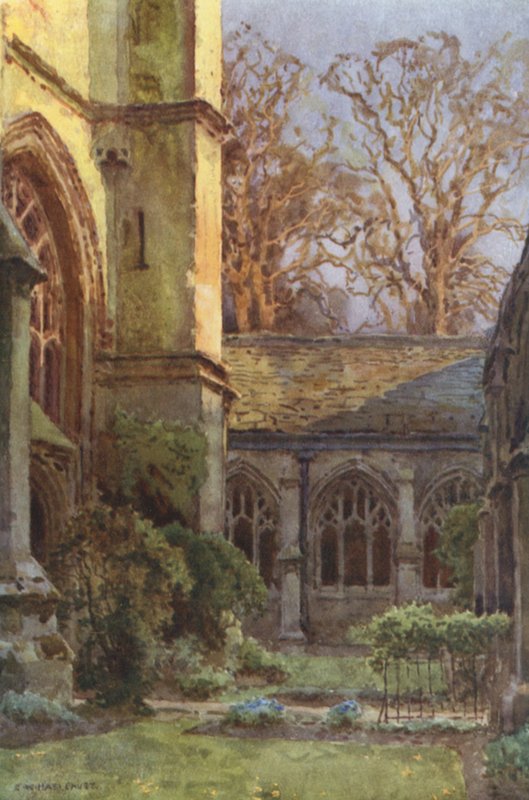 The Cloisters, Winchester College (kolor lito) autorstwa Ernest William Haslehust
