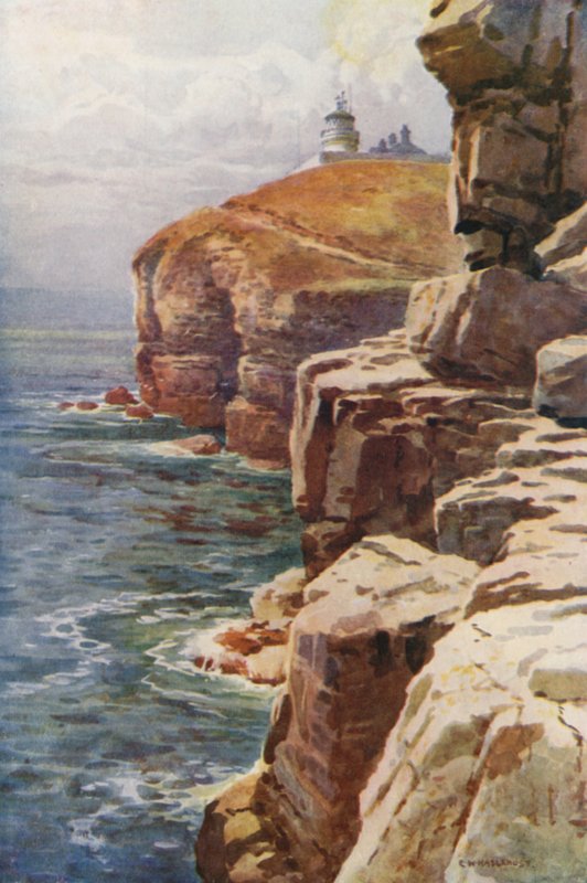 Latarnia morska, Anvil Point (kolor lito) autorstwa Ernest William Haslehust