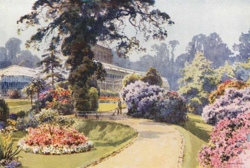 Ogrody Zimowe, Bournemouth (kolor lito) autorstwa Ernest William Haslehust