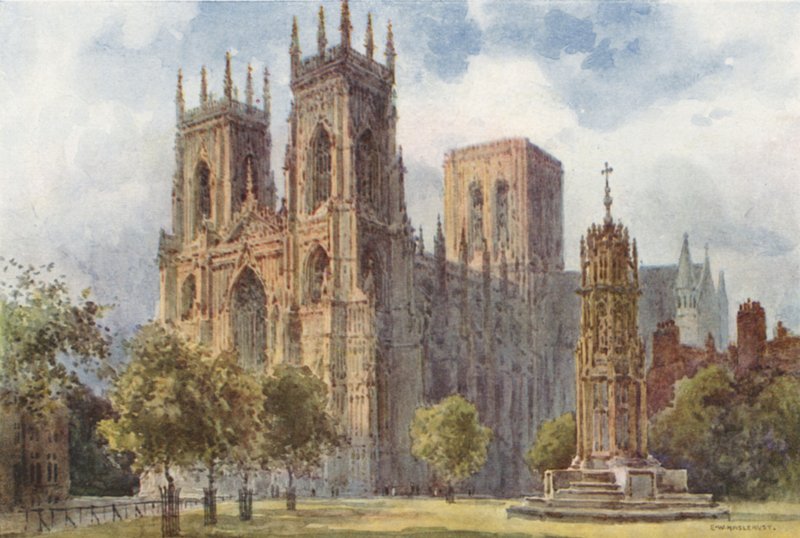 York Minster (kolor lito) autorstwa Ernest William Haslehust