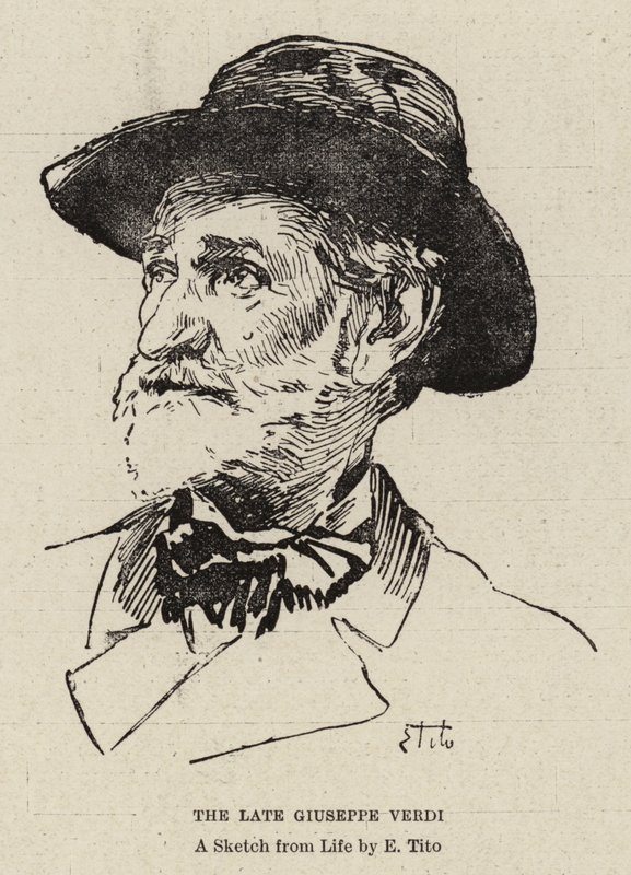 Późny Giuseppe Verdi autorstwa Ettore Tito