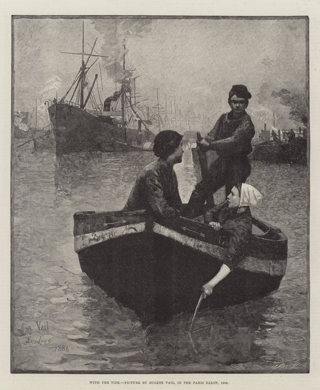 Z przypływem autorstwa Eugene Lawrence Vail