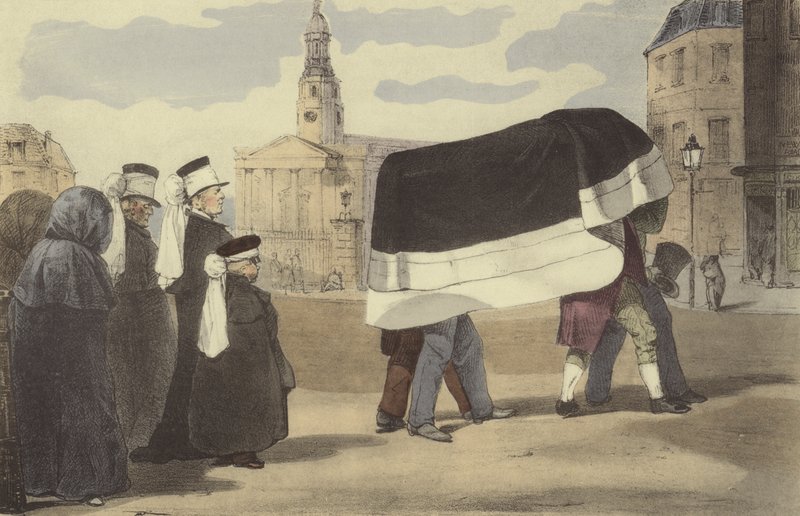Pogrzeb ludu autorstwa Eugene Louis after Lami