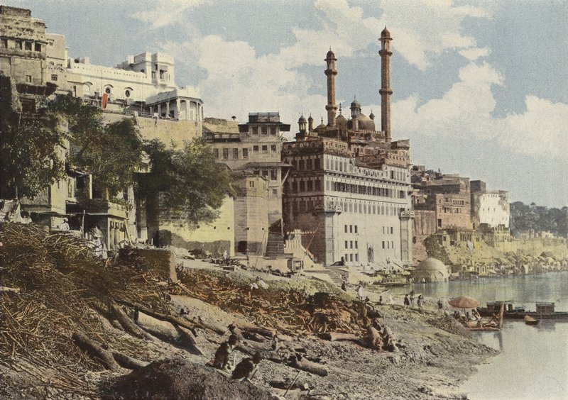 Benares, Meczet DAureng Zeb autorstwa European Photographer