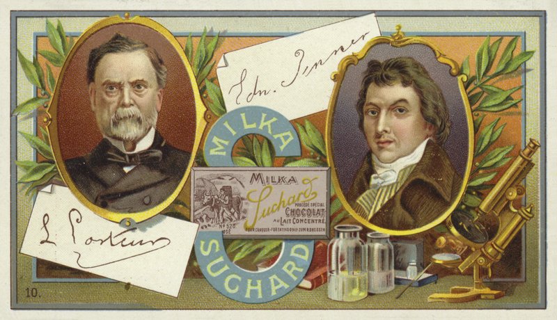 Louis Pasteur i Edward Jenner autorstwa European School