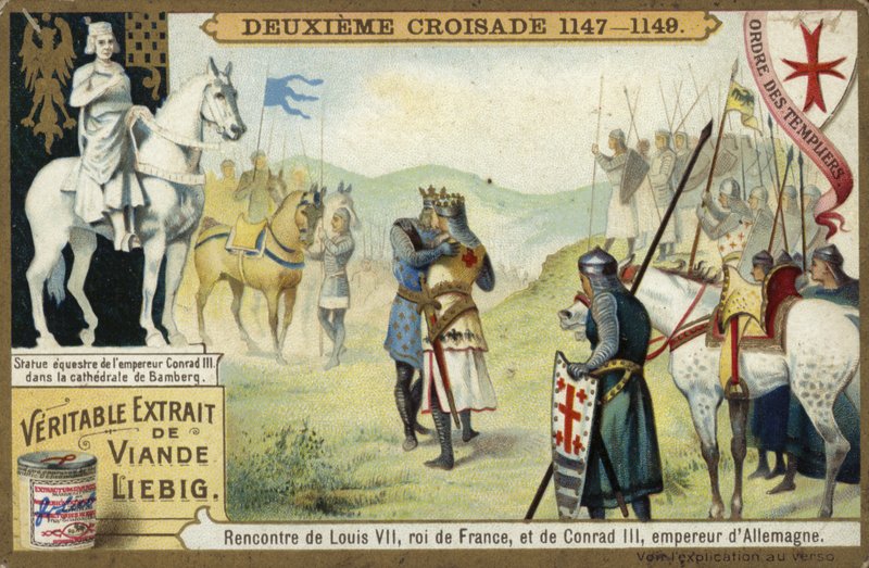 Spotkanie Ludwika VII, króla Francji i Konrada III, cesarza Niemiec, II krucjata, 1147-1149 autorstwa European School
