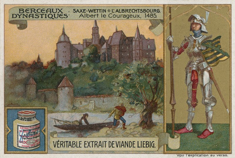 Saxe-Wettin: Albrechtsburg i Albert Śmiały, książę Saksonii, 1485 autorstwa European School