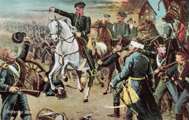 Waterloo 1815, marszałek Blucher w bitwie pod Waterloo autorstwa European School