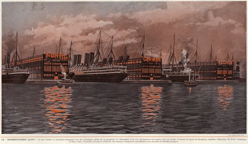 Le "Norddeutscher Lloyd" (zdjęcie czarno-białe) autorstwa European Photographer