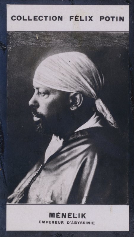 Menelick, cesarz Abisynii (1844) (zdjęcie czarno-białe) autorstwa European Photographer
