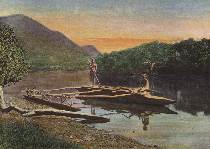 Pirogue z Riviere De Monio autorstwa European Photographer