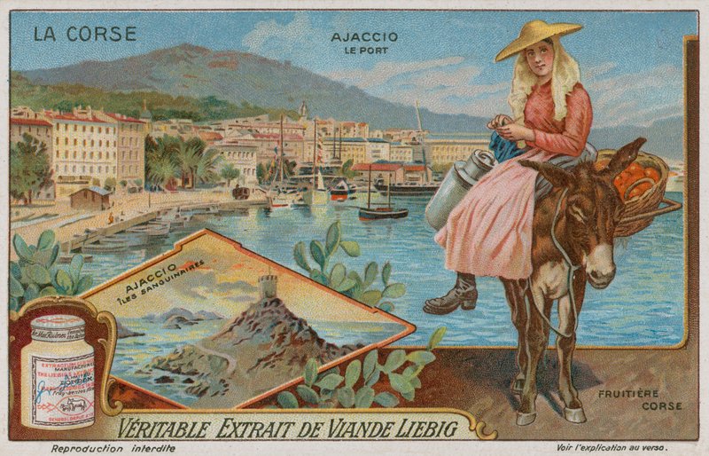 Ajaccio, archipelag Iles Sanguinaires i sprzedawca owoców autorstwa European School