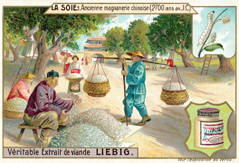 Starożytna chińska magnateria, 2700 pne (chromolitho) autorstwa European School