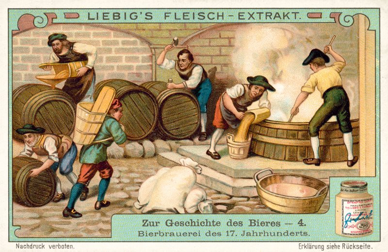 Browar z XVII wieku (chromolitho) autorstwa European School